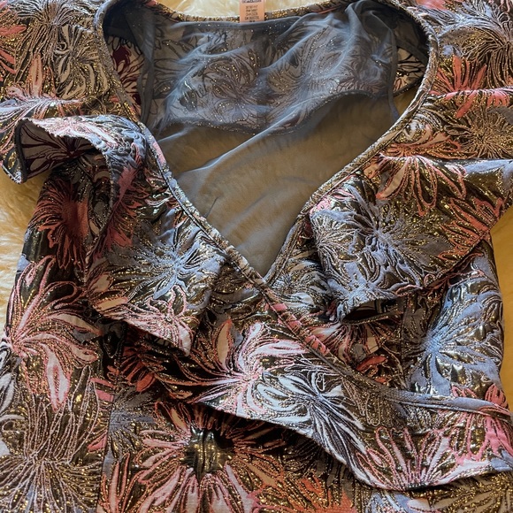 Original Victoria's Secret Dream Angel Shine Brocade Ruffle Bodysuit mesh back S - Picture 15 of 15